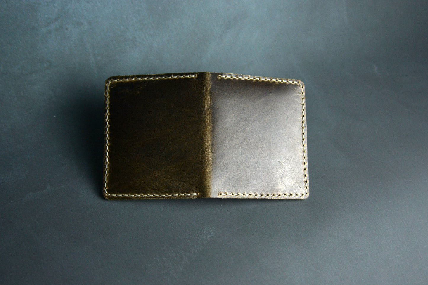 Olive Black Efektli Minimal Cüzdan