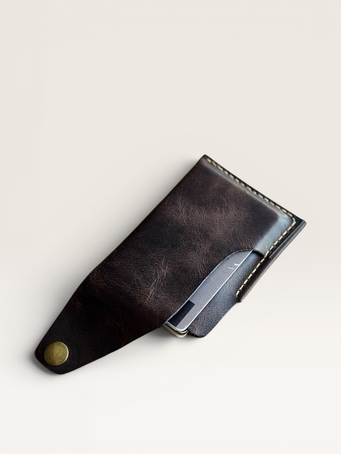 El Yapımı Hakiki Deri Kartlık – 8-10 Kartlık, Kapaklı, Kahverengi | Safir Leather