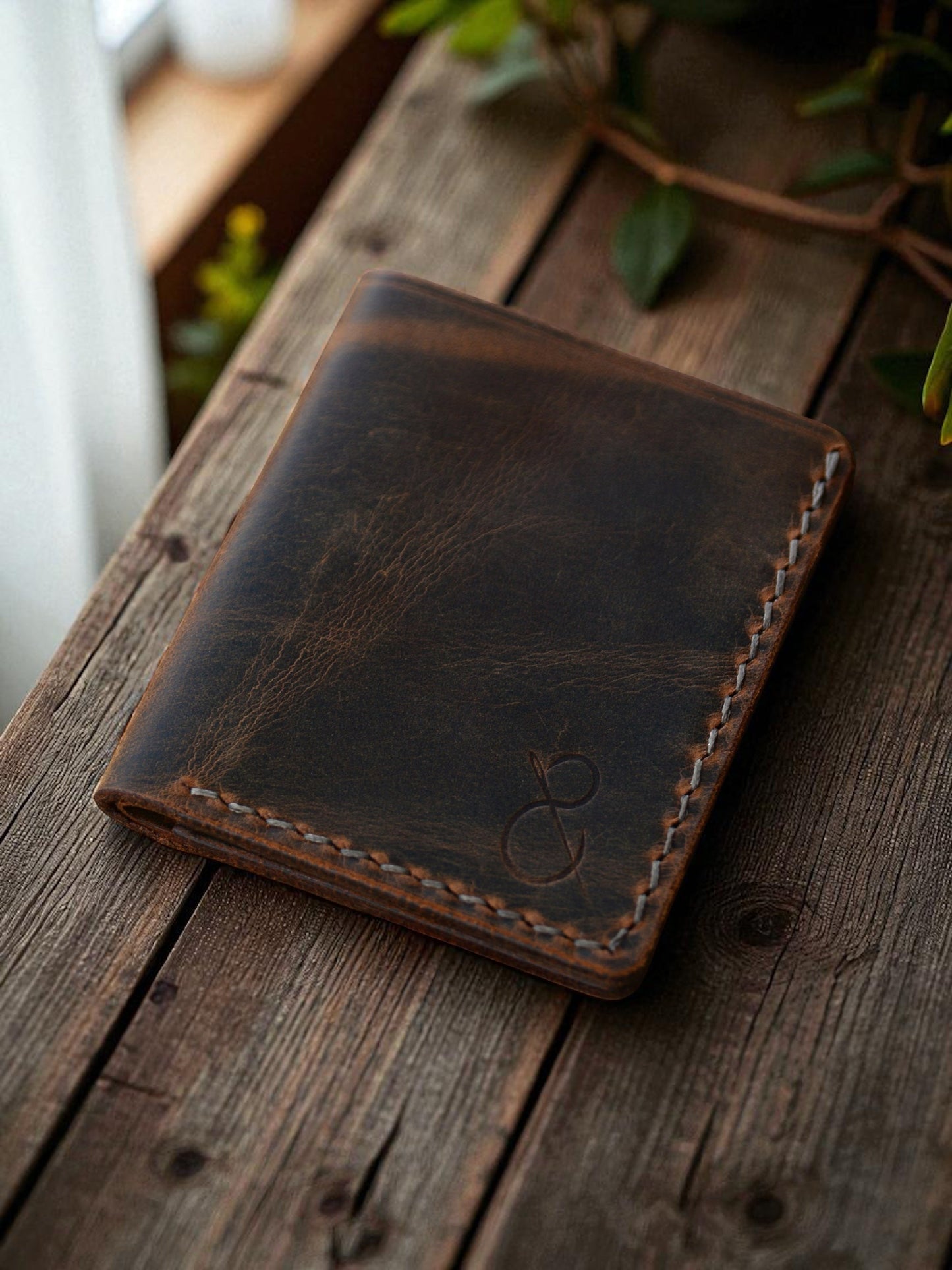 Crazy Leather Minimal Wallet