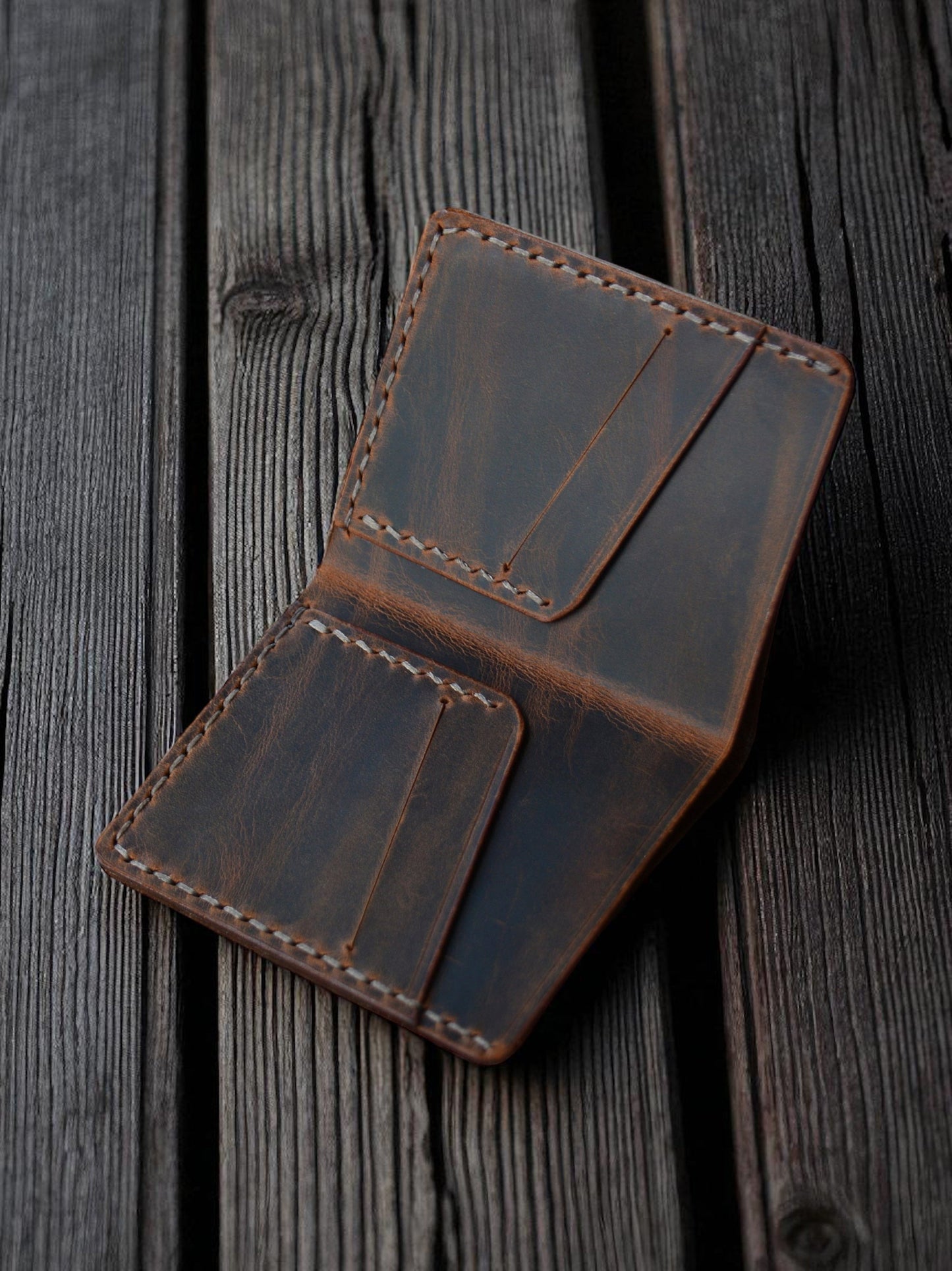 Crazy Leather Minimal Wallet