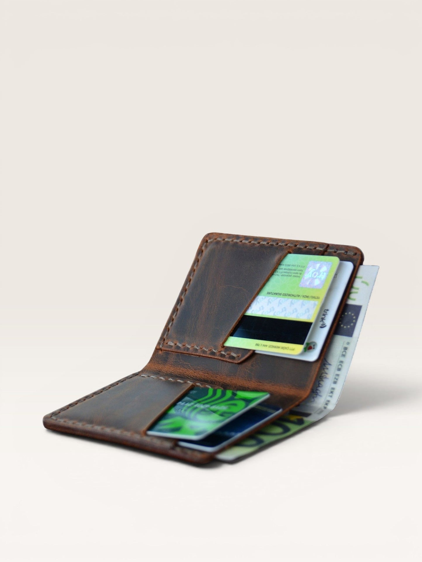 Crazy Leather Minimal Wallet