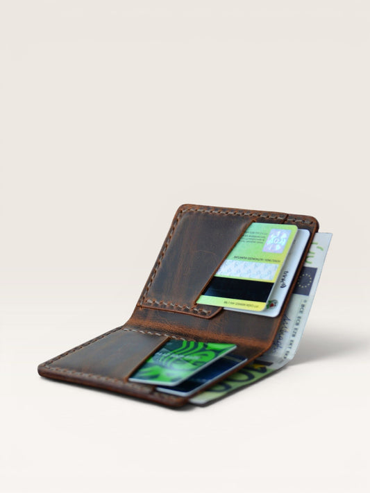 Crazy Leather Minimal Wallet