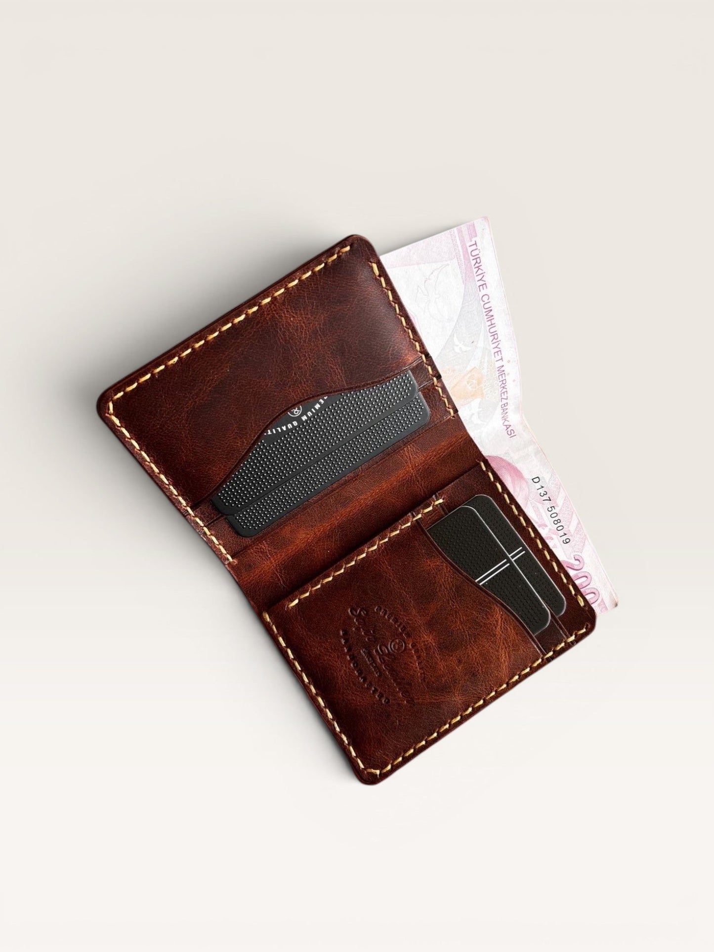 Safir Leather El Yapımı Deri Cüzdan - Babil